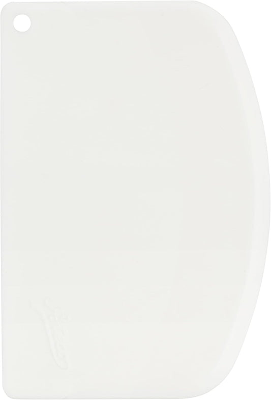 1303 Bowl Scraper Set, Flexible Food-safe Plastic, White, 6-Pieces
