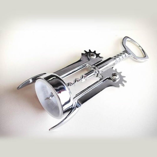 Chrome Wing Style Multifunctional Corkscrew Wine Bottle Opener for all Cork Stoppered and Beer Cap Bottles for use in Kitchen Restaurant Bars for Wine Enthusiast and Waiters