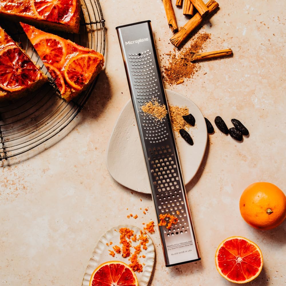 Dual Blade Stainless Steel Zester 2in1 – 30th Anniversary Edition, Dual Function Zesting Ideal for Citrus, Cheese, Chocolate, American-Made Blade, Ergonomic & Dishwasher Safe
