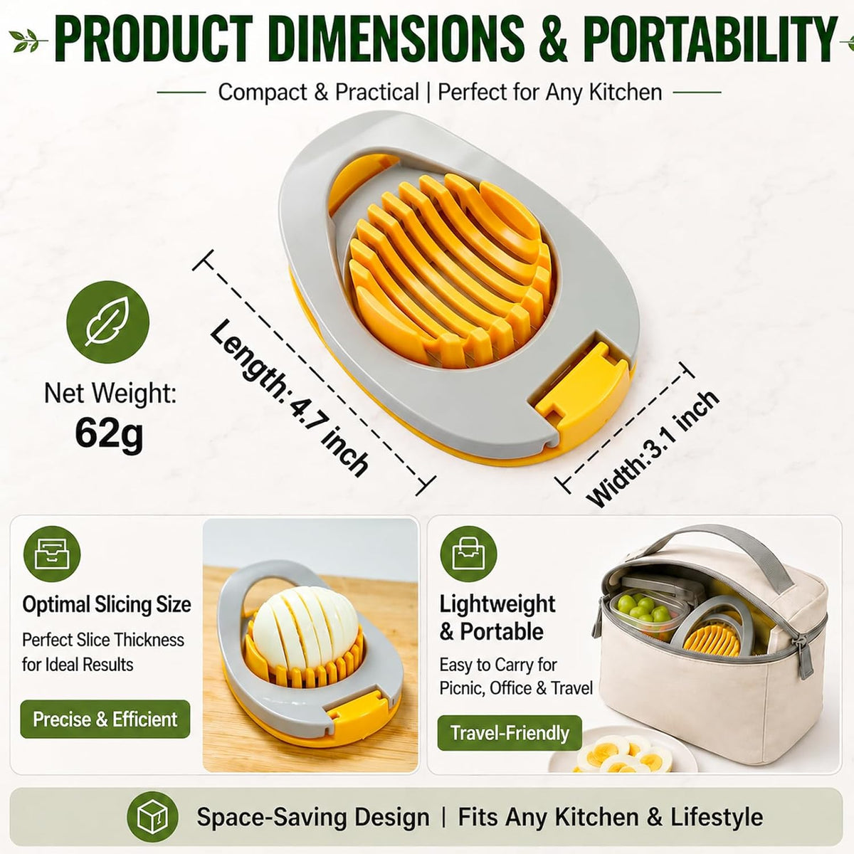 FANTEXY Egg Slicer for Hard Boiled Eggs, Stainless Steel Wire