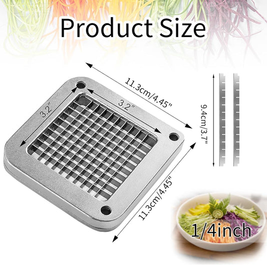 French Fry Cutter Replacement Blade,Blade Assembly and Pusher Block for Commercial French Fry Cutter (1/4" Replacement Blade)