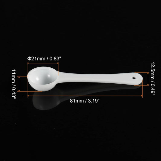 Micro Spoons 1 Gram Measuring Scoop Plastic Round Bottom Mini Spoon with Hanging Hole for Home Kitchen Powder Measurement Baking 30Pcs