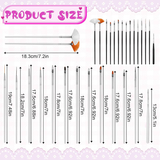 30PCS Food Safe Paint Brushes, Cookie Paint Brushes Cake Painting Brush Fondant Paints Brush Cake Decorating Painting Tool, Icing Pastry Brushs DIY Tool Set for Cupcakes Cookie Decorating Supplies
