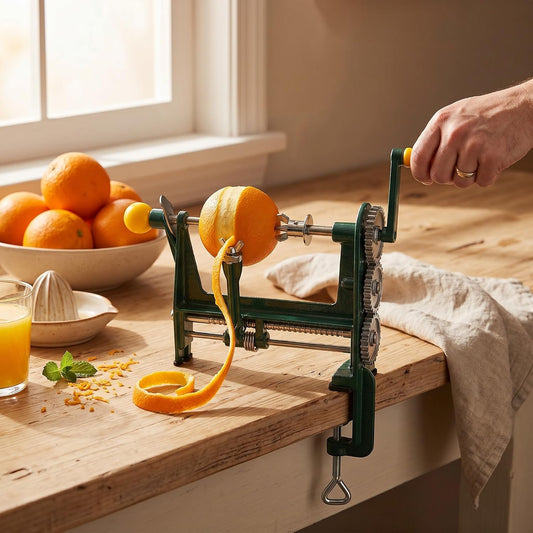 Peeler Corer, Peeler Slicer Corer with Stainless Steel Blades and Powerful Suction Base Fruit Peeler for Orange Lemon Vegetables