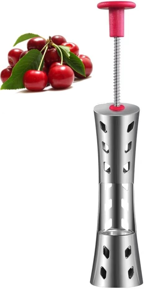 Cherry Pitter Remover Tool with Cup Pad, Cherries Corer, 304 Stainless Steel Cherry Stoner Pit Deseeder Tool. Durable, Easy to Use