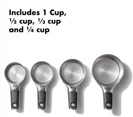 OXO Good Grips 4 Piece Stainless Steel Measuring Spoons with Magnetic Snaps