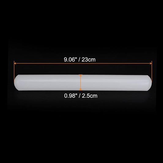 HARFINGTON 13 Inch x 0.98 Inch PP Plastic Non-Stick Fondant Rolling Pin - Dough Roller for Cookie, Pastry, Pizza, Clay - Kitchen Decorating Tools