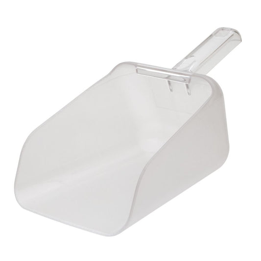 Rubbermaid Commercial Products Bouncer Contour Scoop for Ingredient Bins, 64-Ounce, Clear, Restaurant/Kitchen Food Service Supplies for Ice/Animal Feed/Grains/Sand