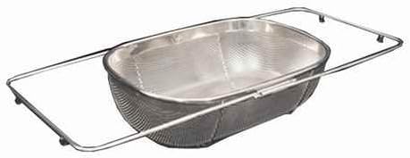 Whitehaus Over The Sink Extendable Colander Strainer Stainless Steel WHNEXC01