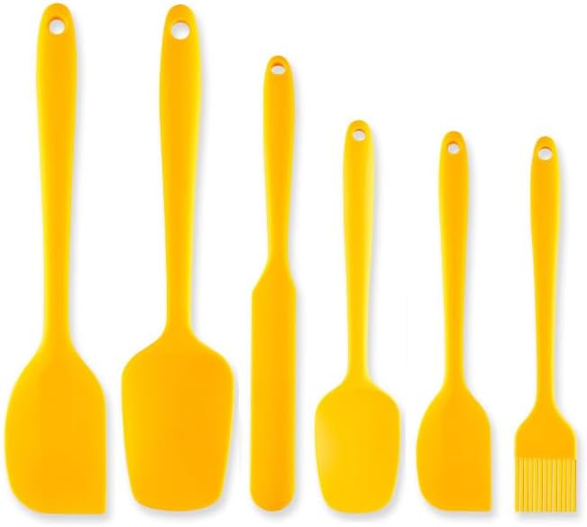 6-Piece Silicone Spatula Set | One-Piece Seamless | Heat-Resistant | Nonstick Safe (Pink)