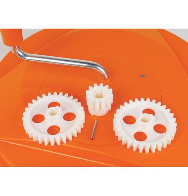 Dynamic Mixers E001 Commercial Manual Salad Spinner, 2.5 Gallon Capacity, SD99, Orange