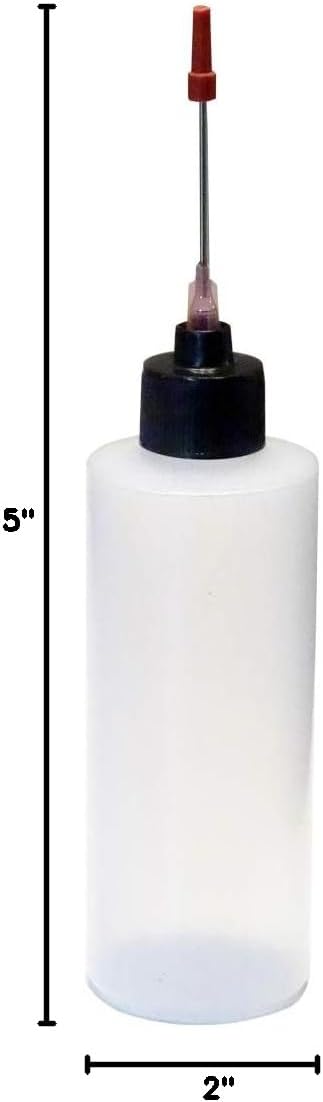 2-4oz Plastic Squeeze Bottles with 1.5 inch Stainless Steel Applicators