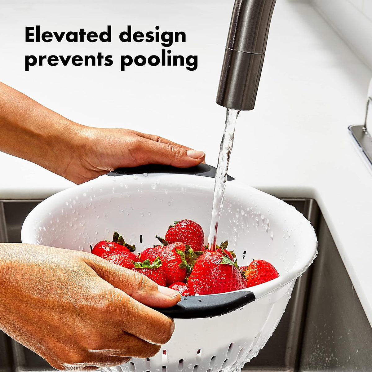 Good Grips Plastic Strainer - 3 Qt Capacity, White