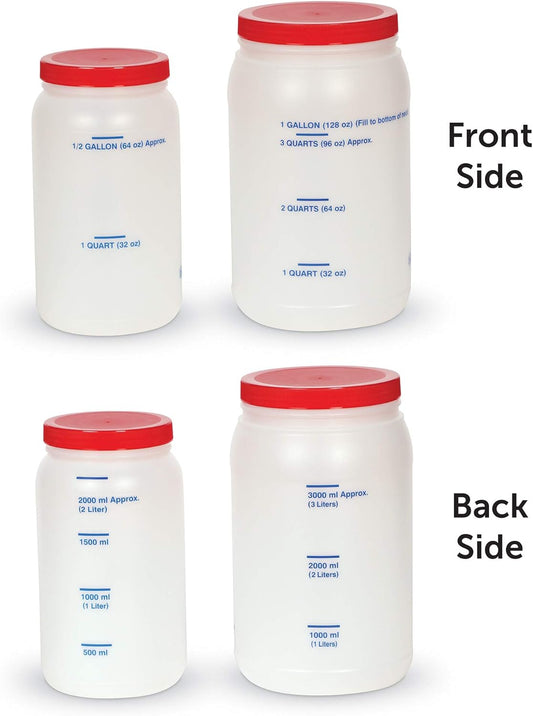 Measuring Jars - 5 Pieces, Grades K+| Ages 5+ Measurement Tools, Math and Science Classroom Supplies, Liquid Measurement and Equivalencies, Multicolor
