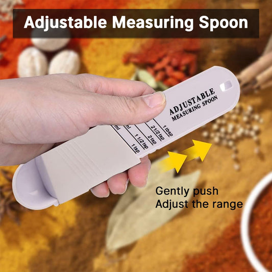 Adjustable Measuring Spoon for Dry and Liquid(White)