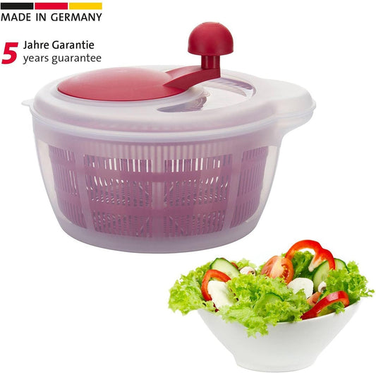 Germany Vegetable and Salad Spinner with Pouring Spout (Red/Clear)
