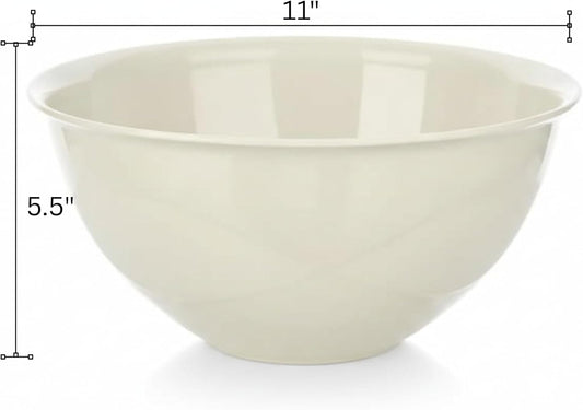 Large Mixing bowls 5-Quart 169oz - Plastic Salad/Mixing/Serving Bowl - 4 pack (Colors May Very)
