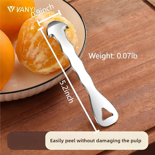 Orange Peeler Tool & Citrus Peeler- 304 Stainless Steel Fruit Peeler for Oranges, Grapefruits, Lemons | Ergonomic Safe Cutter & Slicer, Easy Peel Skin Remover