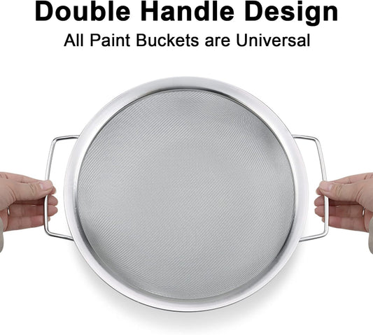 3 Pack Fine Mesh Paint Strainer 60 Mesh Stainless Steel Paint Filter Emulsion Honey Funnel Filter Cover Fits 5 Gallon Paint Bucket Filter Tool Insert Strains