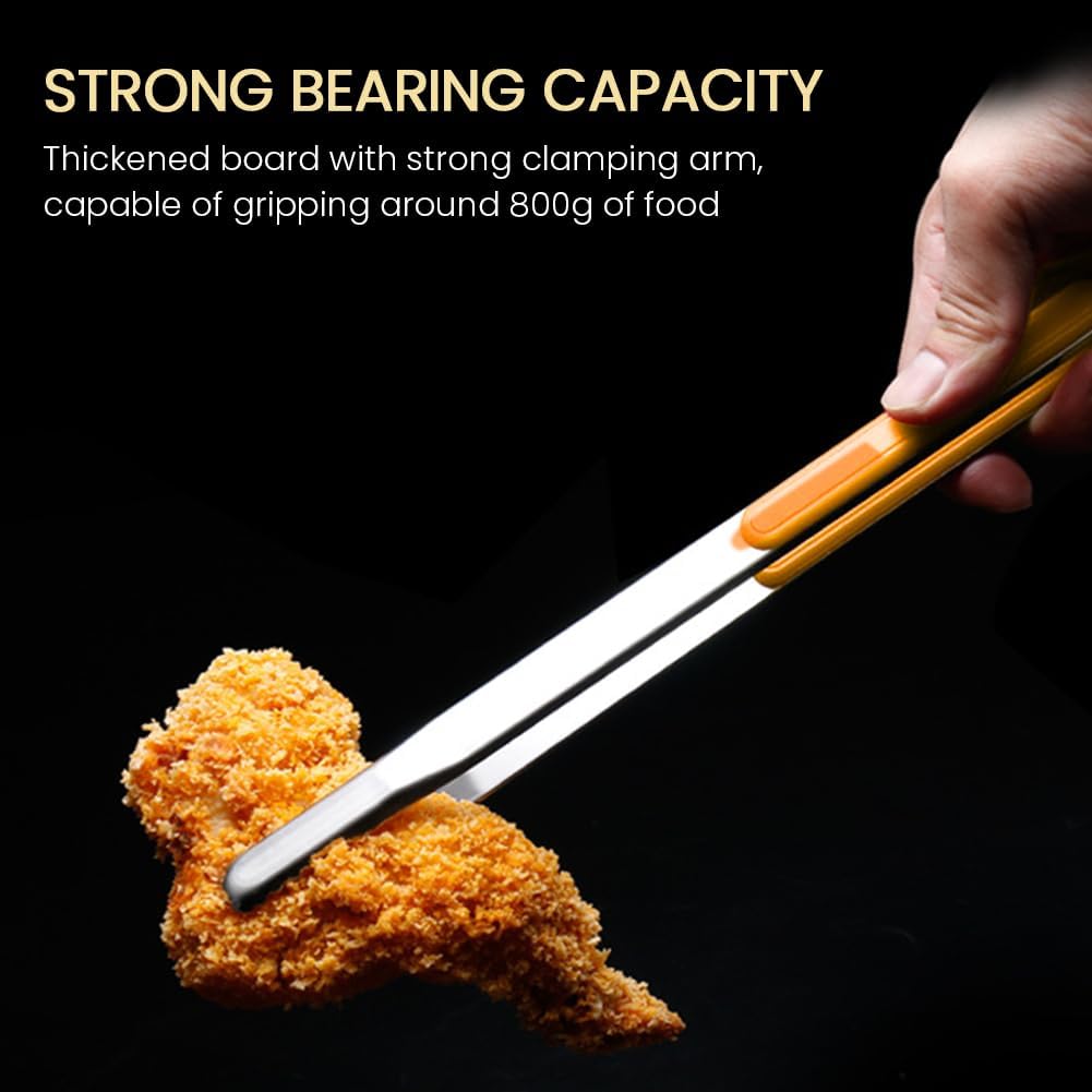 4pcs Stainless Steel Kitchen Tongs, Serving Tongs for Cooking, Non-Slip Easy Grip Handle Food Tongs, for Cooking, Camping BBQ, Serving, Heat Resistant, Food Grade Tongs