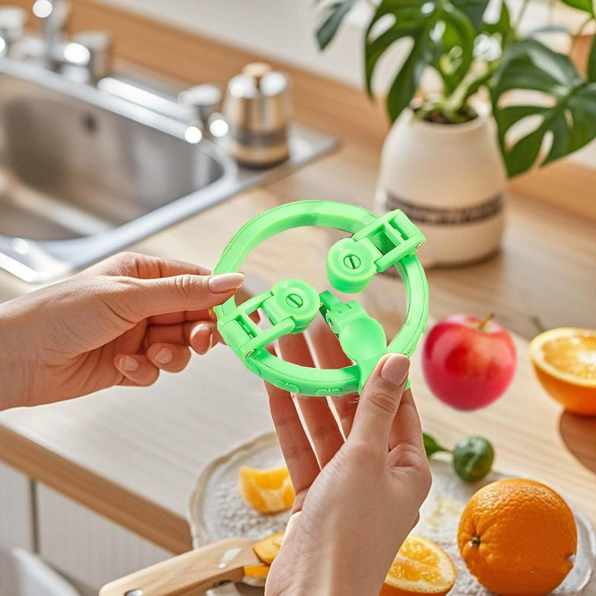 2Pcs Handheld Rotary Apple Peeler – 2025 New Fun Fruit Peeler for Pears Peaches | Manual Peeling Tool,Stainless Steel Blade | Foldable & Adjustable Slicer Gadget for Kitchen
