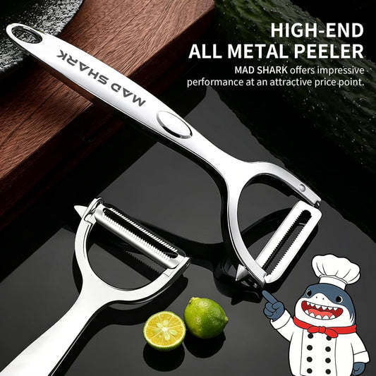 Vegetable Peeler,Ultra Sharp Y Serrated Blade Peelers for Kitchen | Y Shaped Peeler Rust-proof Stainless Steel,Non-slip Ergonomic Grip,Easy Clean for carrots, potatoes, apples, fruits & veggies