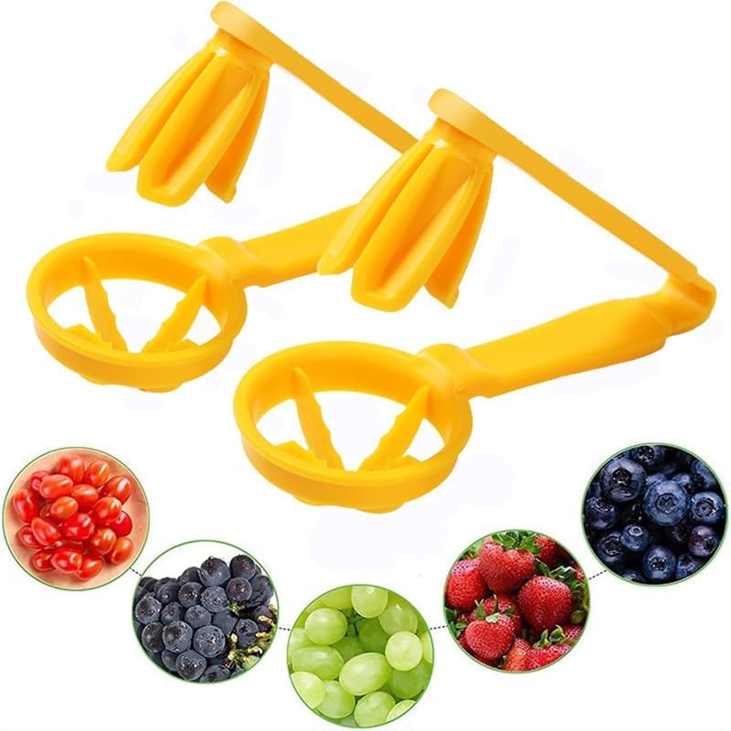WOIWO Little Tomato Slicer - Cherry & Strawberry Slicer, Kitchen Gadget (Red)