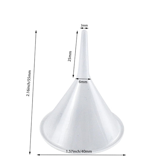 Mini Funnel 10 Pcs Kitchen Use Funnels Small Narrow Neck Plastic Urn Filling Tool for Lab Bottle,Sand Painting,Perfume,Spice,Powder,Essential Oil,Kitchen Food Grade Plastic,Water Bottle
