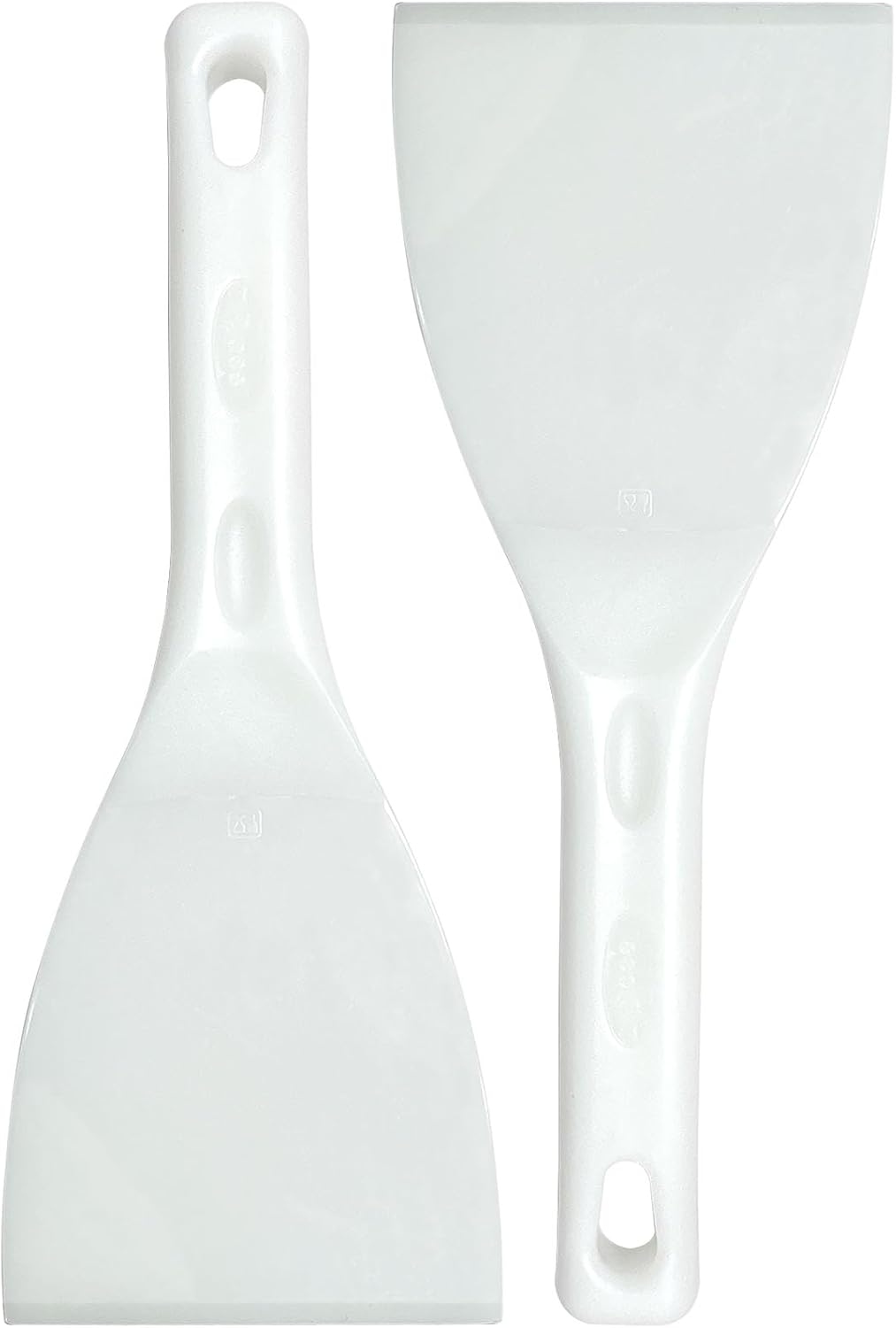 Pizza Dough Scraper with Handle Dough Spatula White Flexible Plastic Food Safe Scraper Tool 4 Inch Bench Scraper