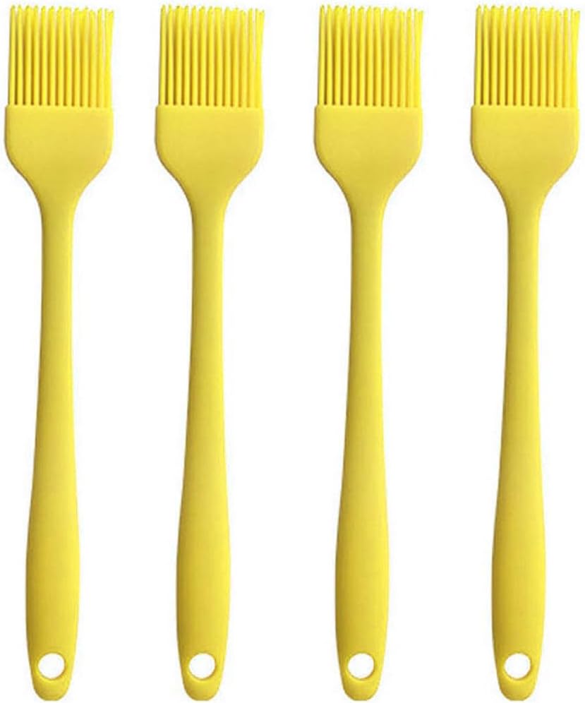 Silicone Oil brush, for BBQ Kitchen Cooking Baking and Grilling (3 PCS,orange)