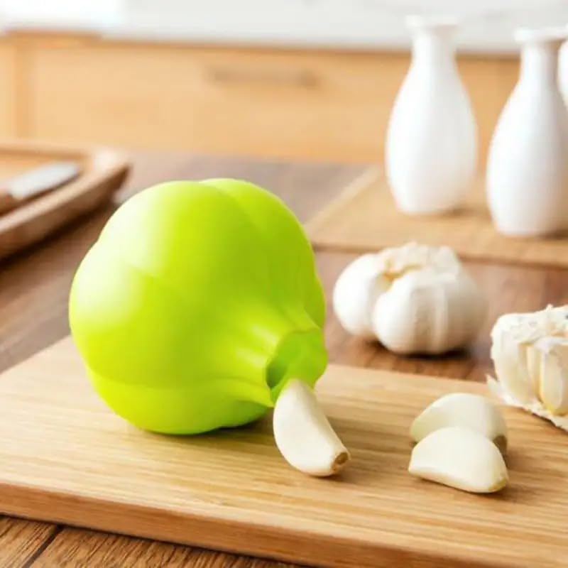 Reusable Green Silicone Garlic Peeler Tube ? Food-Grade, Non-Slip, Easy-Roll Design for Effortless Garlic Skin Removal, Dishwasher Safe Kitchen Tool