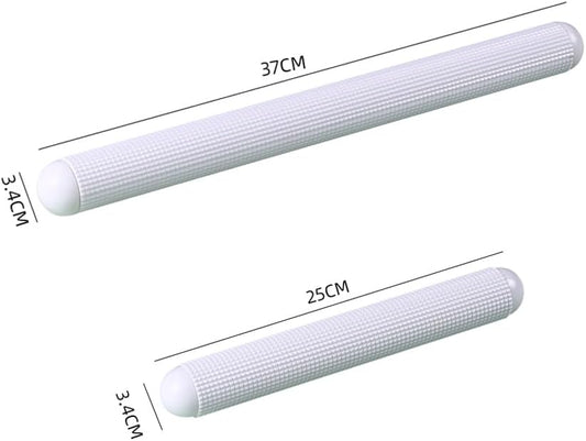 Growtail Rolling Pin Fondant Cake Dough Roller Plastic Non-stick Kitchen Rolling Pin for Cake Bread Set of 2