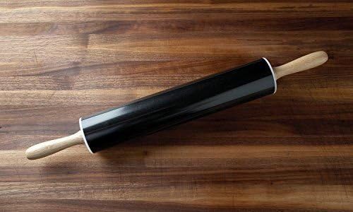 Fox Run Non-Stick Rolling Pin, Carbon Steel, 12-Inch Barrel, Black