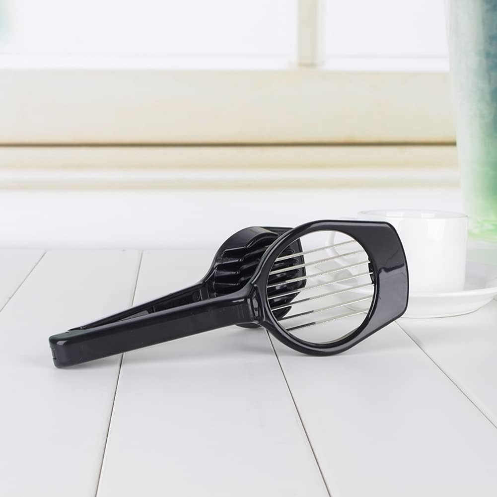 Egg Slicer Cutter,Long Handle Egg Slicer Mushroom Tomato Fruit Cutter Stainless Steel Blades Home Kitchen Bar Tool