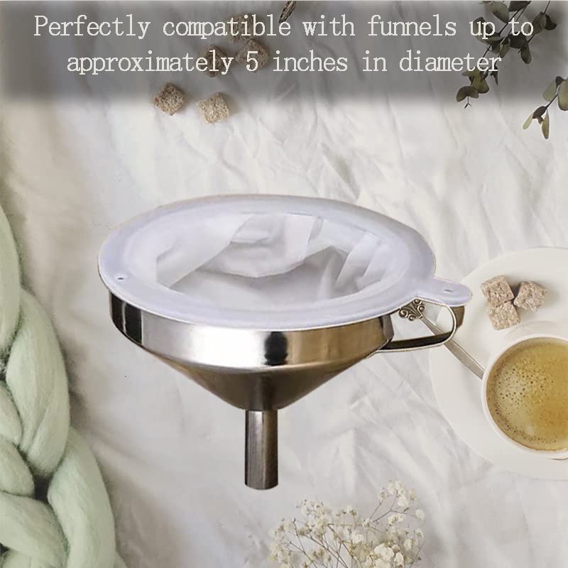 4 Pieces 200 Mesh Strainer Kitchen Food Filter,Ultra-Fine Nylon Mesh Sieve,Plastic fine mesh Colander for Filtering Soy Milk, Coffee, Milk, Yogurt, Juice