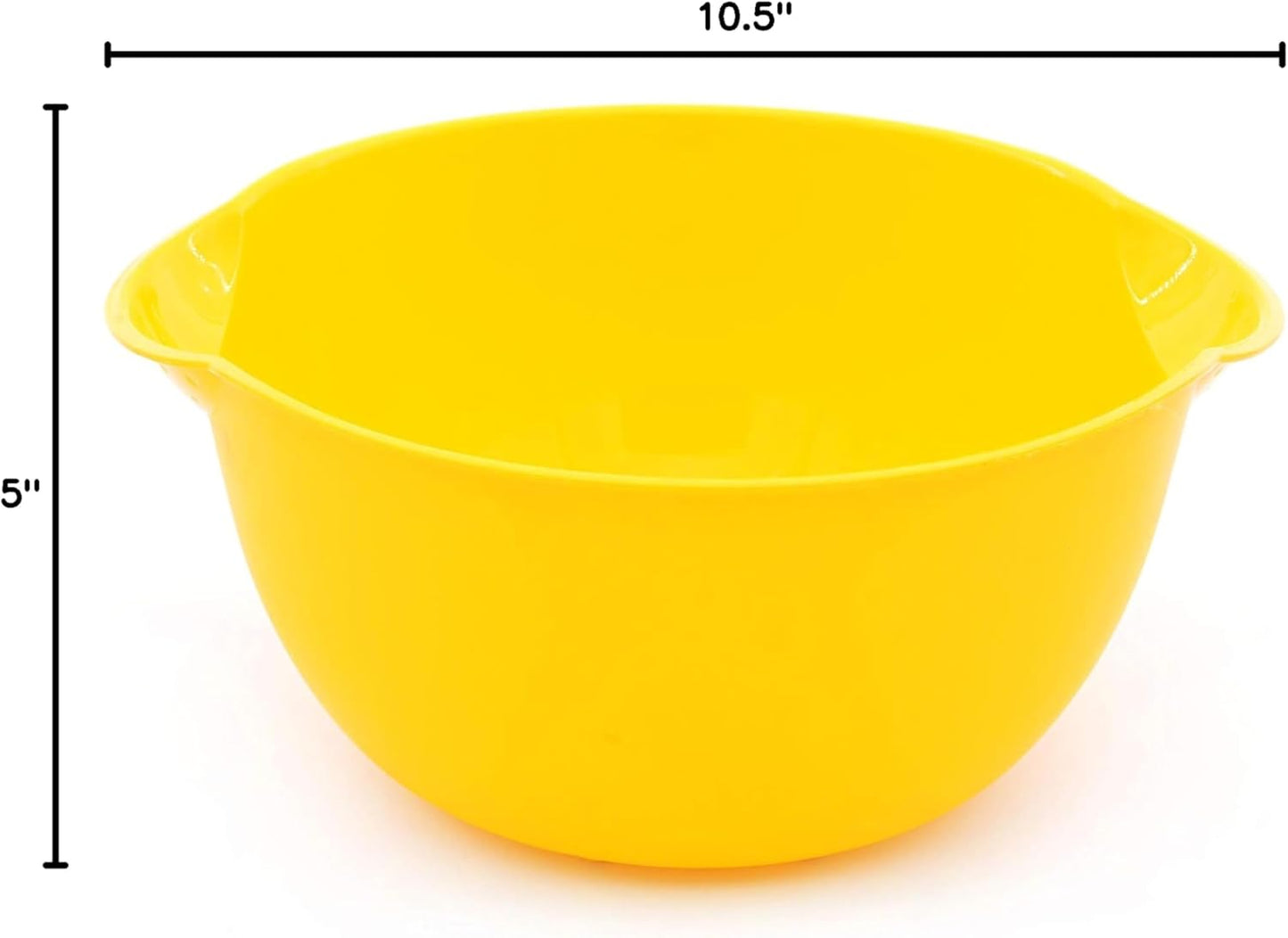 Mintra Home Mixing Bowl w/Colander (Large 4.5L, Red) - For Washing & Draining Fruits And Vegetables - Heavy Duty Plastic for Baking, Cooking Supplies - Dishwasher Safe
