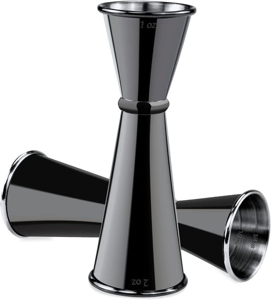 Briout Jigger for Bartending, Double Cocktail Jigger Japanese Premium 304 Stainless Steel Jigger 2 OZ 1 OZ with Measurements Inside