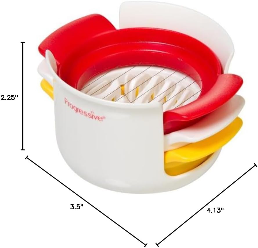 Prepworks by Progressive Compact Egg Slicer,white, red and yellow