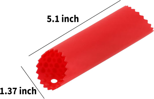 4Pcs Garlic Peeler Skin Remover Roller Keeper,Easy Quick to Peeled Garlic Cloves with Silicone Tube Roller Garlic Peeling Kitchen Tool(Red -2PCS/ Orange -2PCS)