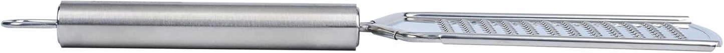 Restaurantware Stainless Steel Fine Cheese Grater - German Standard Lemon Zester with Ergonomic Handle, Sharp Blades, Dishwasher Safe - Handheld Kitchen Grater for Parmesan, Garlic, Ginger