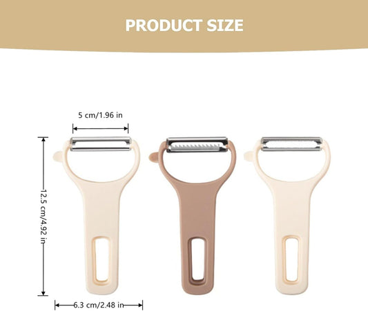3 Pcs Julienne Peeler Creative Plastic Y Peelers for Kitchen Tool, Veggie, Potato, Tomato, Fruit