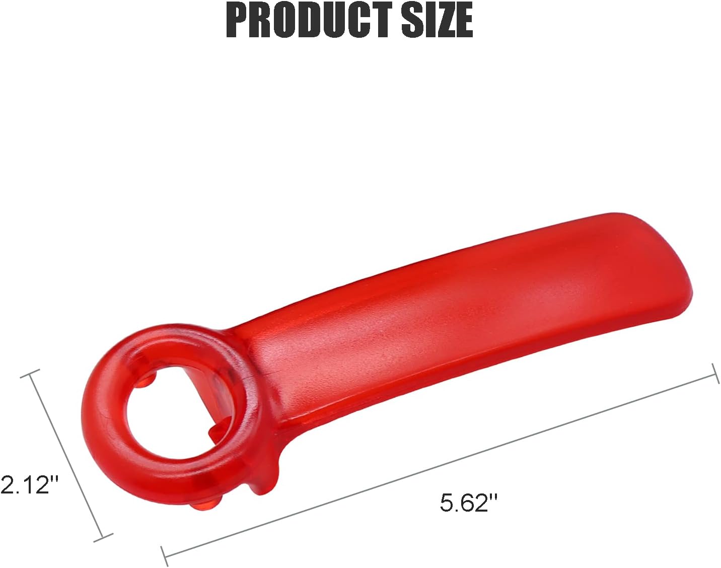 1 Pack Red Jar-key Jar Opener The Original Easy Use by Anyone (Transparent)
