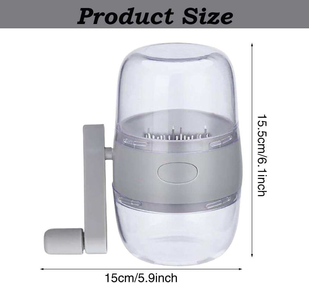 Nut Chopper,Manual Nut Grinder with Hand Crank,Hand Held Food Shredder Cutter for Different Nuts for Baking for Kitchen