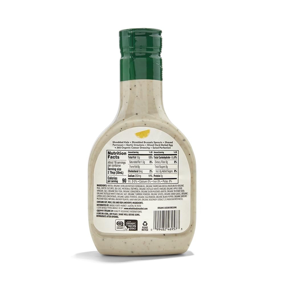365 by Whole Foods Market, Organic Caesar Dressing, 16 Fl Oz