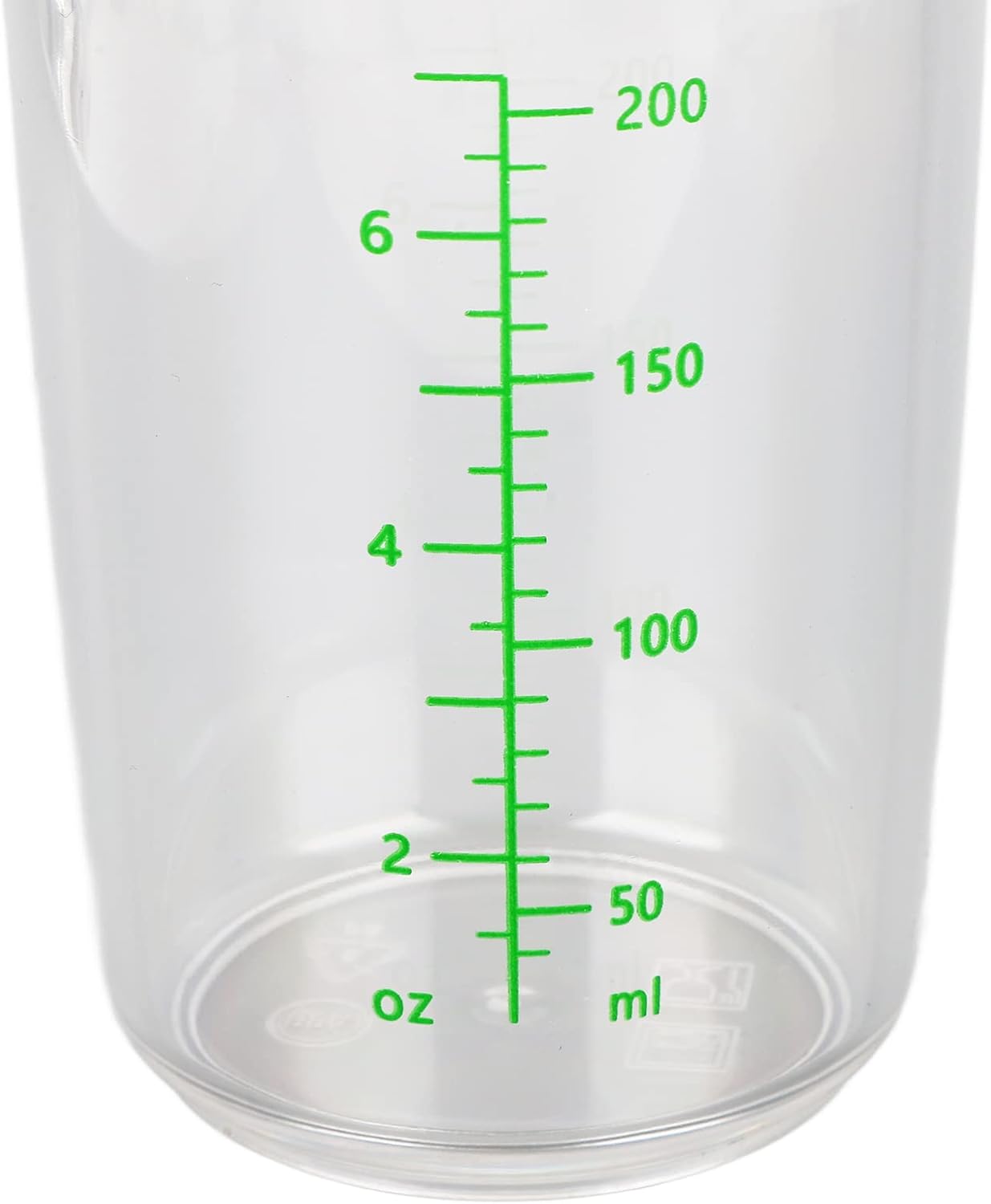 HERCHR Salad Dressing Shaker, Salad Dressing Shaker Container with Pour Spout for Making, Mixing, Sauces, Dripless Pour, Soft Grip 200ml(Black)