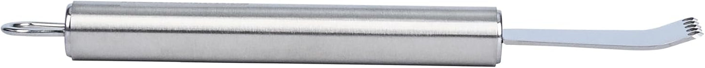 Restaurantware Stainless Steel Citrus Zester - German Standard Lemon Zester Bar Tool with Precision Blades, Dishwasher Safe - Fruit Zesting Peeler Tool for Cooking, Baking, Cocktails
