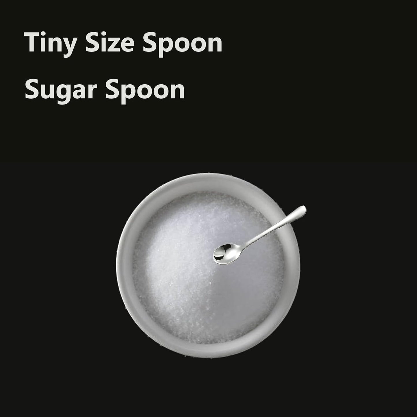 8 PCS Tiny Stainless Steel Spoons for Spices Jars, Mini Size 2.87", Cute Small Stainless Steel Condiment Spoons for Spices, Salt, Sugar, Pepper, Honey, Asanta Fun Little Scoops