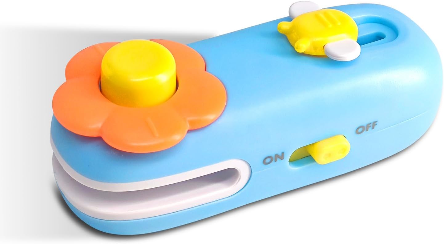 Mini Thermal Sealer with Built-in Cutter & Fridge Magnet, USB Rechargeable - Portable Food Bag Sealer for Snacks, Chips, Cereals | Keep Food Fresh Longer | Compact Kitchen Gadget for Home, Camping