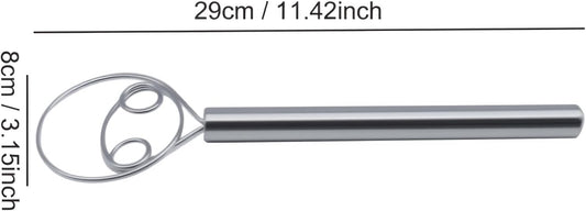 1Pcs Dough Whisk Stainless Steel Dough Mixer Hand Tool