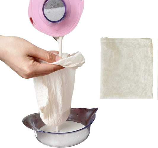 Cheesecloth Bags for Straining,Reusable Cold Brew Coffee Cheese Cloths Strainer,Large Nut Milk Tea Juice Bag,100% Natural Cotton Fine Mesh Filter Bags (X-Small,10 PACK)